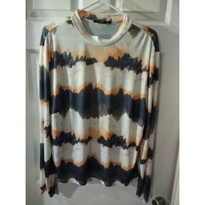 Shein Curve Top Plus Size 3XL Multicolor Long Sleeve